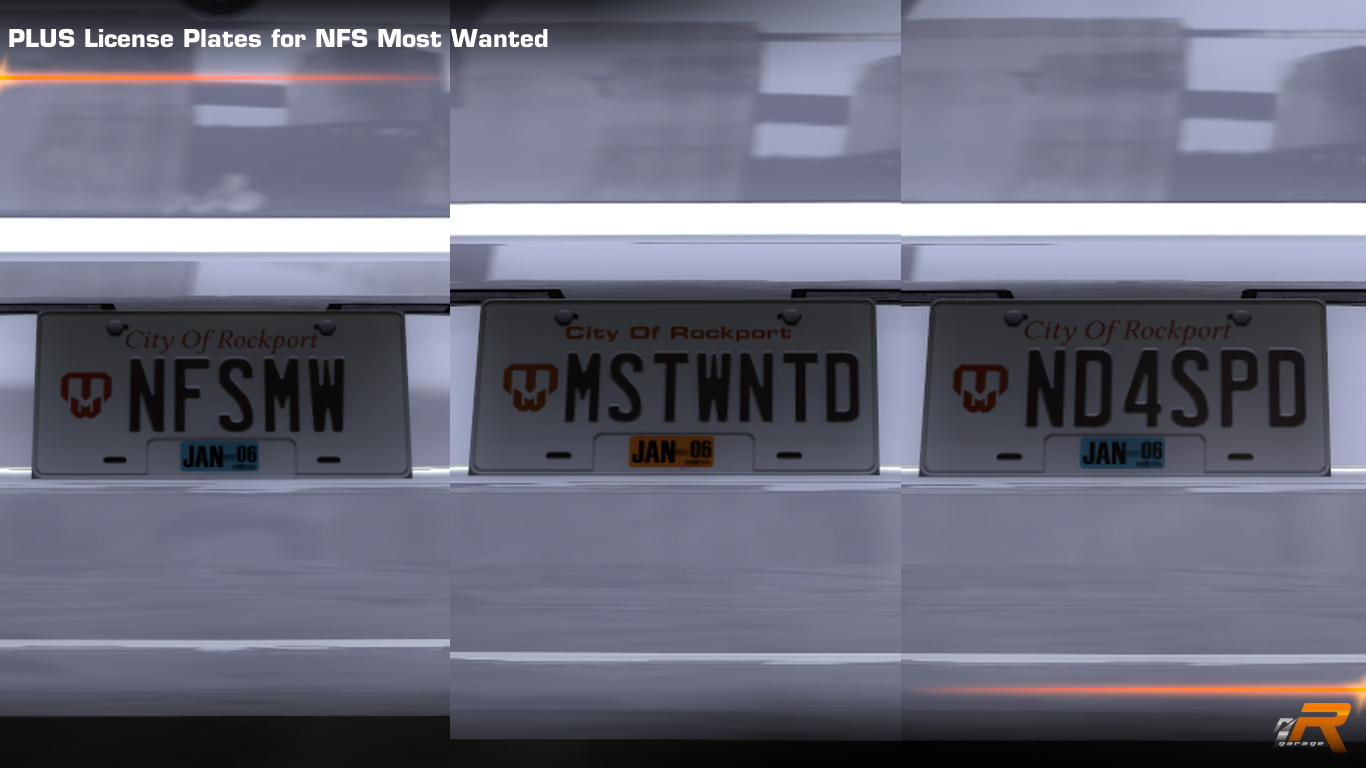 NFSMods - NFS Most Wanted - Custom Plates