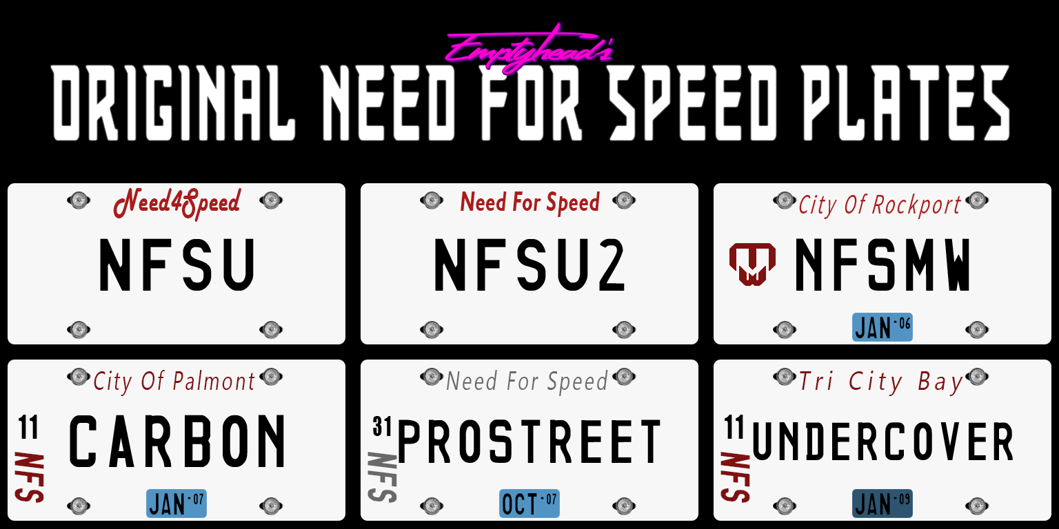 NFSMods - NFS Most Wanted - Custom Plates