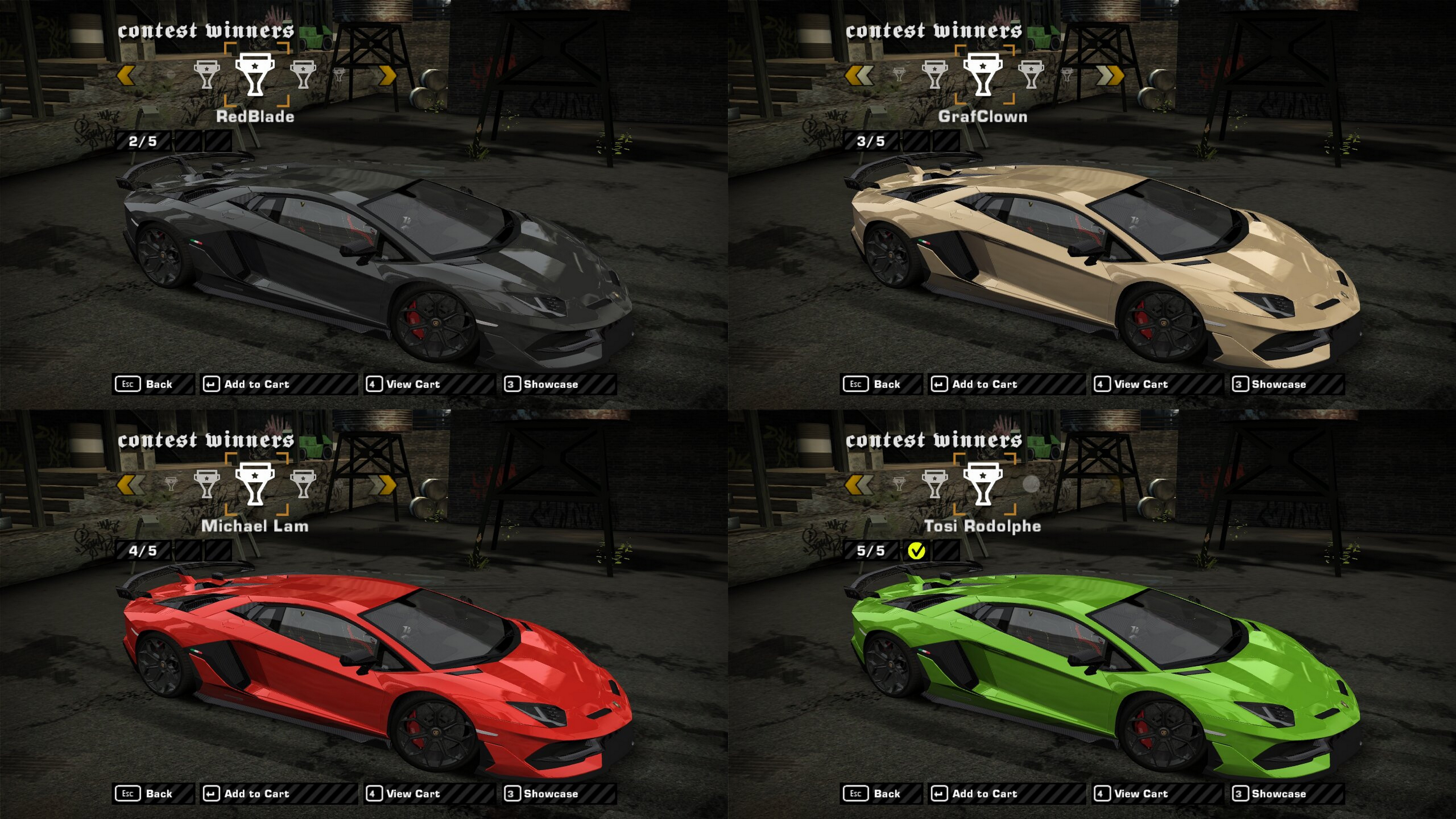 NFSMods - Lamborghini Aventador SVJ Official Colours