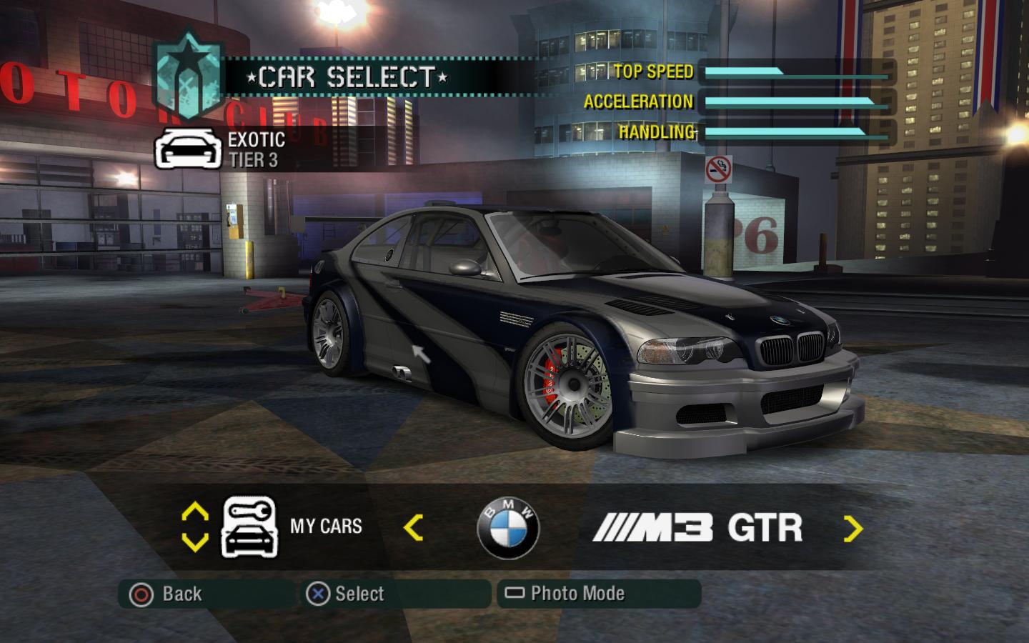 bmw m3 gtr nfs carbon