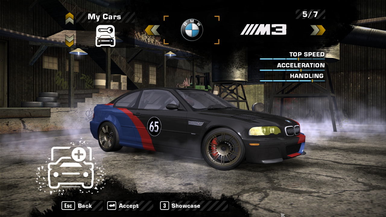 can you customize bmw on need for speed most wanted ps2