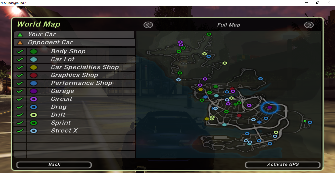 need for speed underground 2 shops map