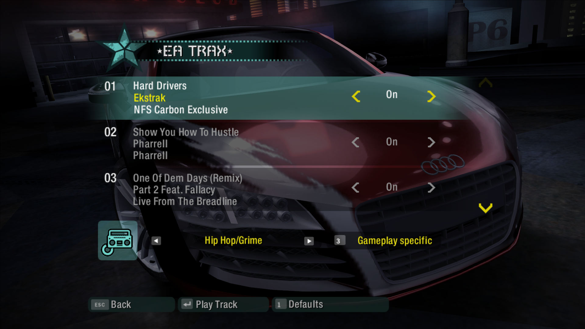 NFSMods - NFSC - More EA TRAX in Races